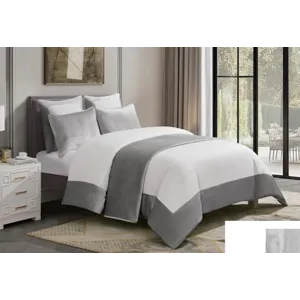 CELINE Q IVORY/GREY DUVET SET