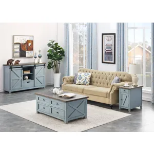 Bar Harbor Two Drawer Lift Top Cocktail Table