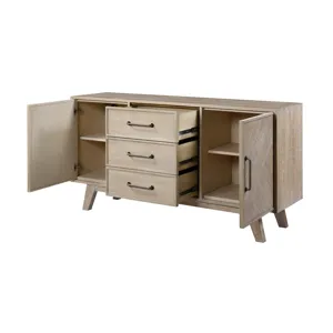 Barrister Three Drawer Two Door Media Credenza