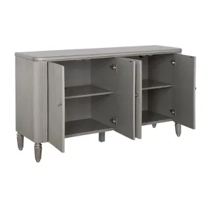Kayce  Champagne Four Door Credenza