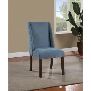 Lambert Brown and Blue Transitional Accent Dining Chair - 2 Pack (Chairs Priced Individually)