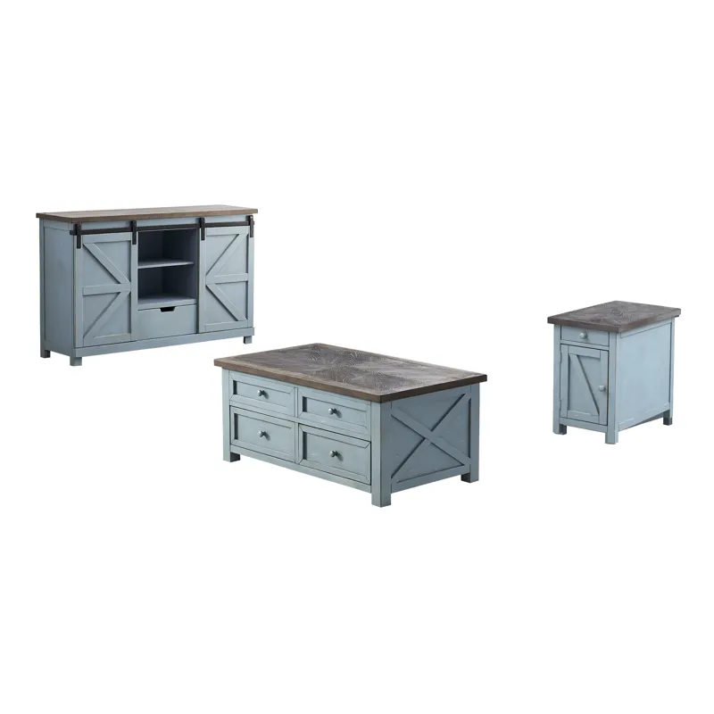 Bar Harbor Two Drawer Lift Top Cocktail Table