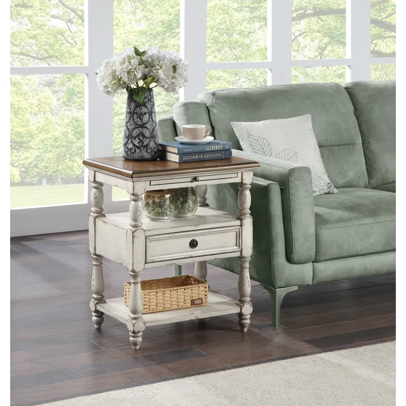 One Drawer Chairside Table