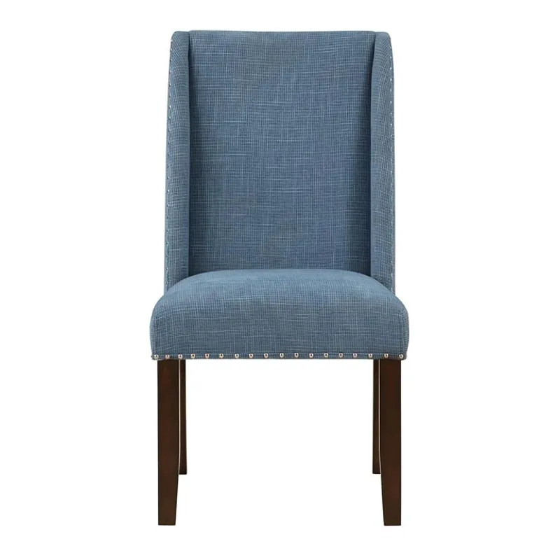 Lambert Brown and Blue Transitional Accent Dining Chair - 2 Pack (Chairs Priced Individually)
