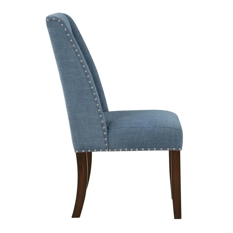 Lambert Brown and Blue Transitional Accent Dining Chair - 2 Pack (Chairs Priced Individually)