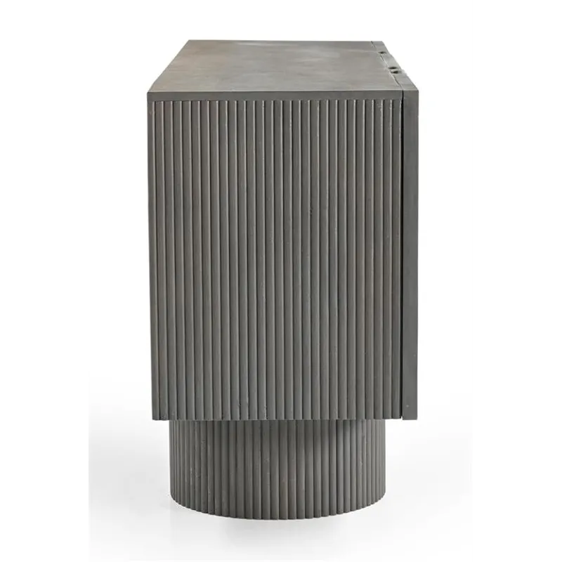 Telesto Grey Transitional Three Door Credenza