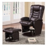 Recliners with Ottomans Casual Glider Recliner Chair with Matching Ottoman