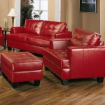 Samuel Contemporary Leather Chair and Tufted Leather Ottoman