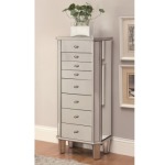 Jewelry Armoires Jewelry Armoire with Flip Mirror Top