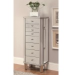 Jewelry Armoires Jewelry Armoire with Flip Mirror Top