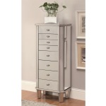Jewelry Armoires Jewelry Armoire with Flip Mirror Top