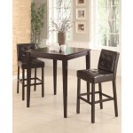 Bar Units and Bar Tables Square Pub Table with Two Bar Stools