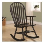 Rockers Transitional Rocking Chair in Black Finish
