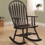 Rockers Transitional Rocking Chair in Black Finish