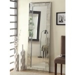 Accent Mirrors Floor Mirror with Antique Silver Finish Frame