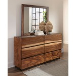 Scott Living Rustic Smoky Walnut Mirro