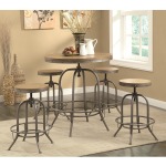 Bar Units and Bar Tables Transitional Adjustable Bar table and Stool Set