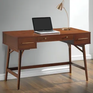 Mugga 3 Drawer Writing Desk Walnut