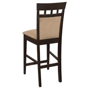 Clanton Upholstered Counter Height Stools Cappuccino Tan (Set Of 2)