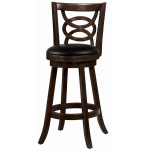 Calecita Swivel Bar Stools Upholstered Seat Cappuccino (Set Of 2)