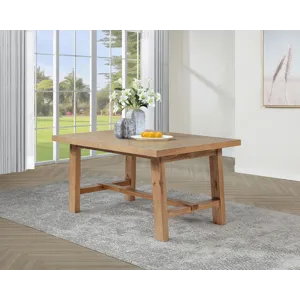 Middleton 76-Inch Extension Leaf Dining Table Natural Brown