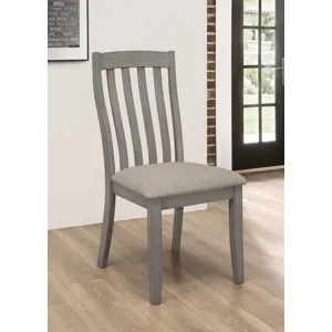 Nogales Slat Back Side Chairs Coastal Grey (Set Of 2)