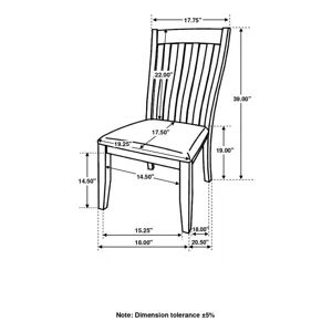 Nogales Slat Back Side Chairs Coastal Grey (Set Of 2)