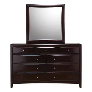 Phoenix Square Dresser Mirror Deep Cappuccino