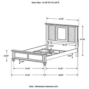 Franco Panel Bed Weathered Sage - Queen