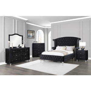 Deanna 4 Piece Bedroom Set Black - Queen