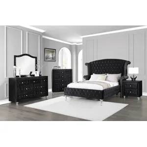 Deanna 4 Piece Bedroom Set Black - Queen