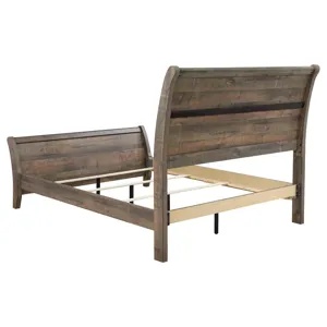 Frederick Sleigh Bed Weathered Oak - California King