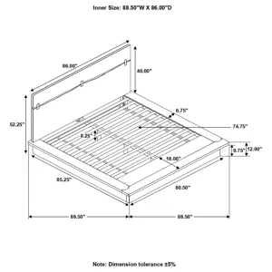 Winslow Eastern Bed Smokey Walnut Coffee Bean - King