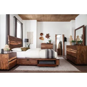 Winslow Storage Eastern Bed Smokey Walnut Coffee Bean - King