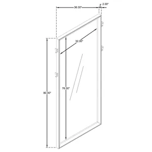 Durango 80-Inch Standing Floor Mirror Washed Oak