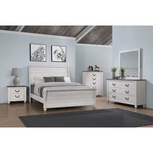 Stillwood 4 Piece Panel Bedroom Set Vintage Linen - Queen