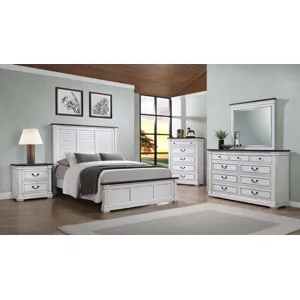 Hillcrest Eastern Panel Bed White - King