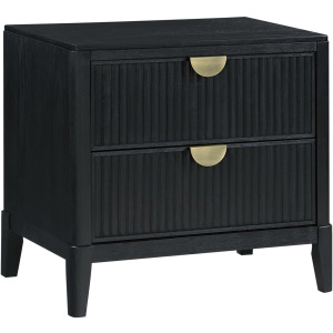 Brookmead 2-Drawer Nightstand Black