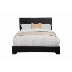 Conner Upholstered Panel Bed Black - California King