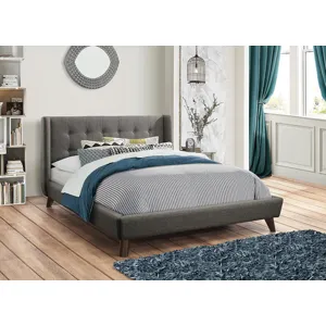 Carrington Grey Upholstered King Bed