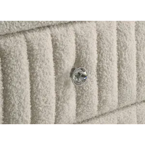 Sonya 2-Drawer Upholstered Nightstand Bedside Table Ivory