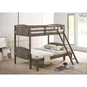 Flynn Wood Over Bunk Bed With Mattress Weathered Brown - Twin/Full