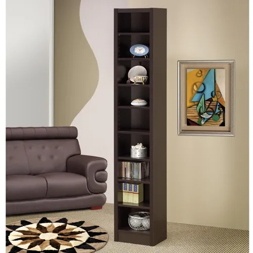 Eliam Rectangular Bookcase 2 Fixed Shelves Cappuccino