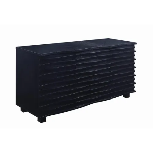 Stanton 3 Drawer Rectangular Server Black