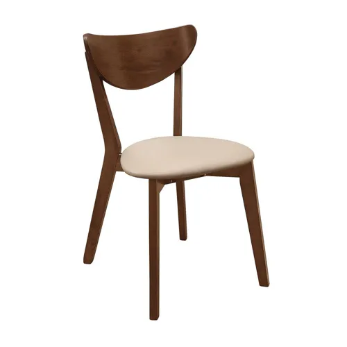 Kersey Dining Side Chairs Curved Backs Beige Chestnut (Set Of 2)