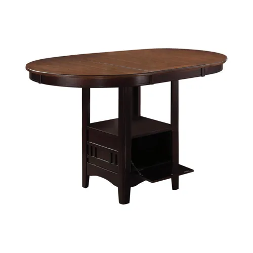 Lavon Oval Counter Height Table Light Chestnut Espresso