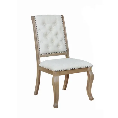 Brockway Cove Tufted Side Chairs Cream Barley Brown (Set Of 2)