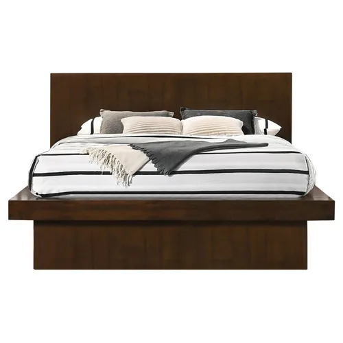 Jessica Platform Bed Rail Seating Cappuccino - Queen