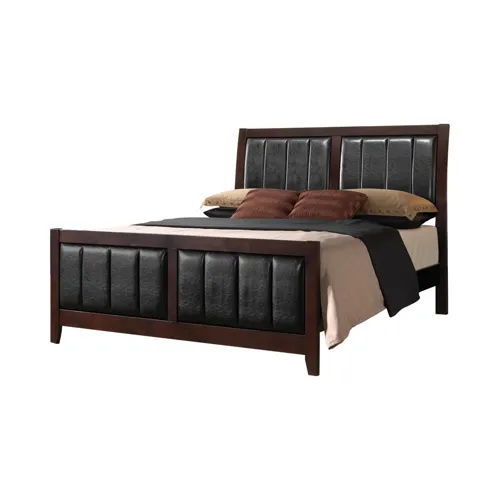 Carlton Eastern Upholstered Bed Cappuccino Black - King