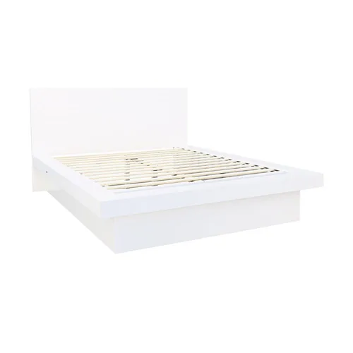 Jessica Eastern Platform Bed Rail Seating White - King